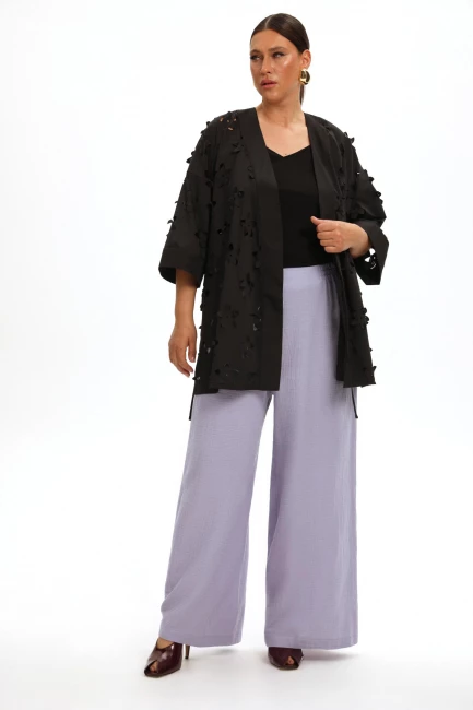 Брюки палаццо из муслина – фото – Plus Size 50–64 – Моно-Стиль