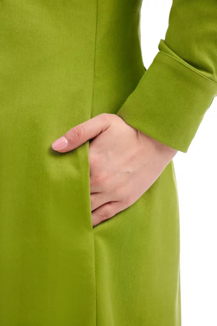 Платье с защипами из хлопка