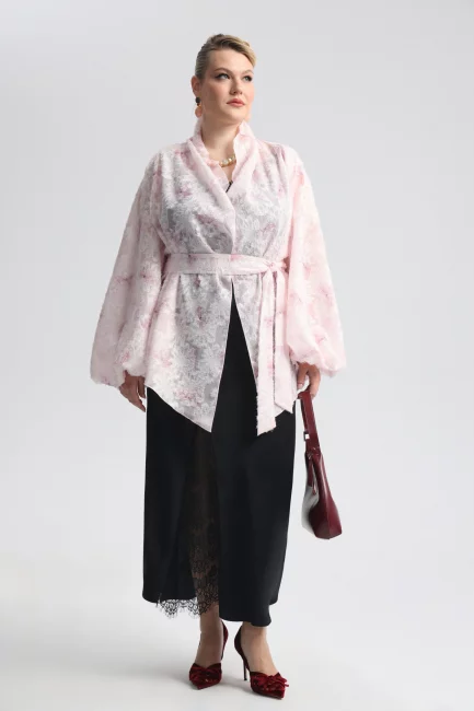 Блузка кимоно из фактурной ткани