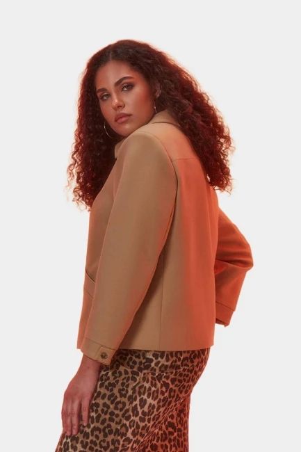 Куртка жакет на молнии из поливискозы – фото – Plus Size 50–64 – Моно-Стиль