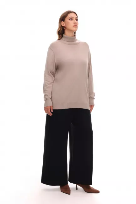 Брюки палаццо из джерси на пышную фигуру