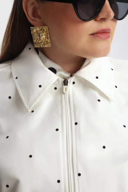 Бомбер с добавлением хлопка и принтом