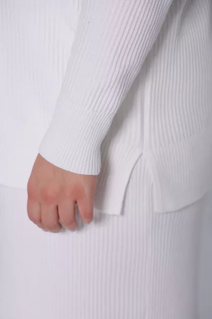 Юбка макси из вязаного смесового хлопка