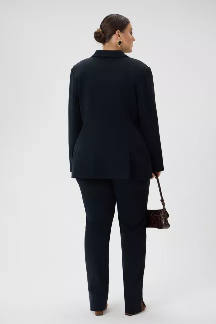 Брюки сигареты полной длины с разрезом