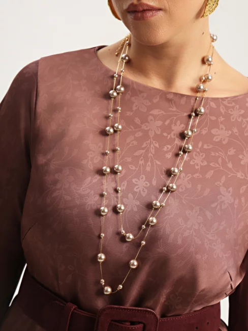 Ожерелье матовый жемчуг