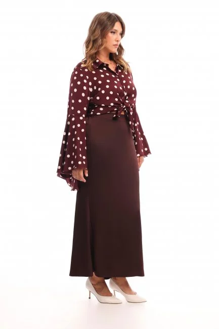 Блузка с расклешенным рукавом в стиле бохо