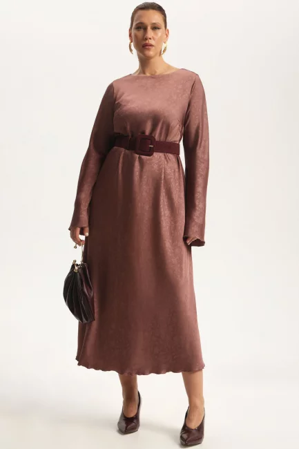 Платье из шелка с принтом и подкладкой