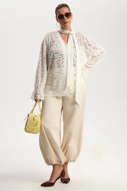 Брюки баллоны из смесового хлопка