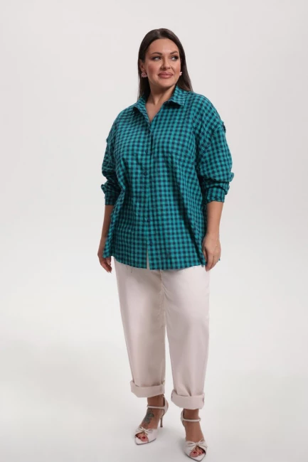Джинсы бананы из облегченного денима – фото – Plus Size 50–64 – Моно-Стиль
