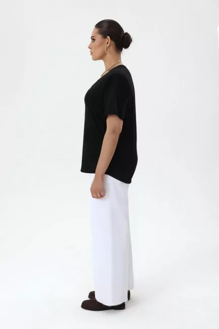 Джинсы палаццо бэгги белого цвета