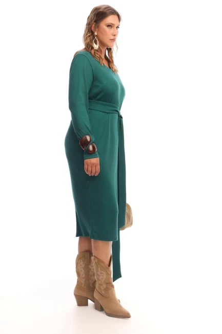 Платье в рубчик лапша – фото – Plus Size 50–64 – Моно-Стиль