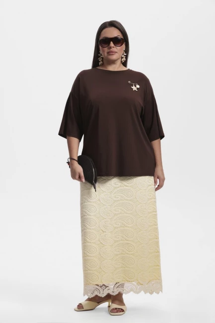 Футболка оверсайз с круглым вырезом – фото – Plus Size 50–64 – Моно-Стиль