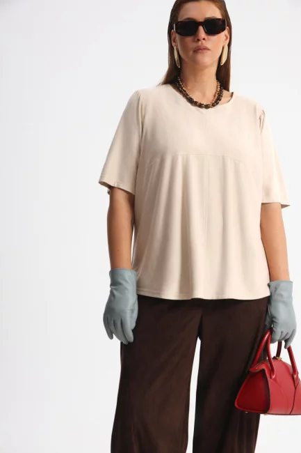 Блузка из экозамши