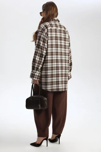 Рубашка в клетку оверсайз