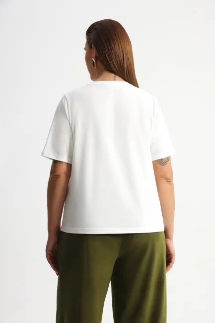 Футболка с принтом из хлопка