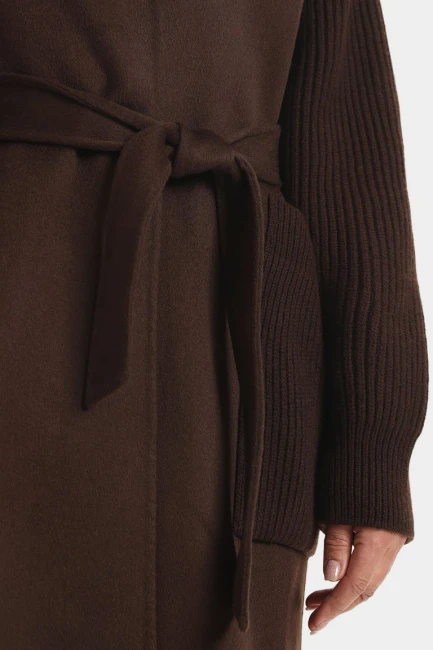 Комбинированное пальто из шерсти и кашемира – фото – Plus Size 50–64 – Моно-Стиль