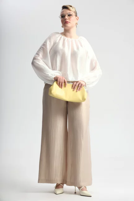 Блузка реглан с металлизированным блеском