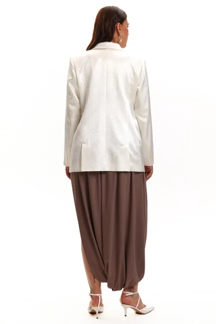 Однобортный жакет из жатой поливискозы