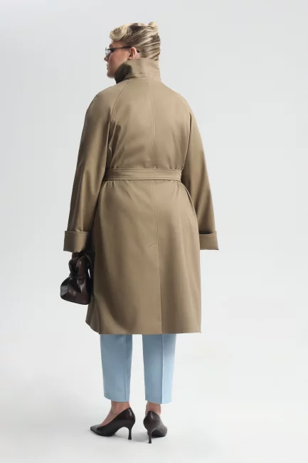 Тренч однобортный с рукавом реглан