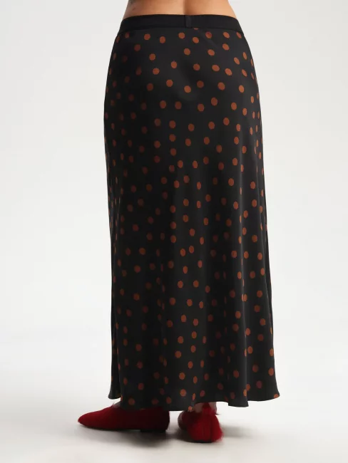 Юбка слип с принтом горох