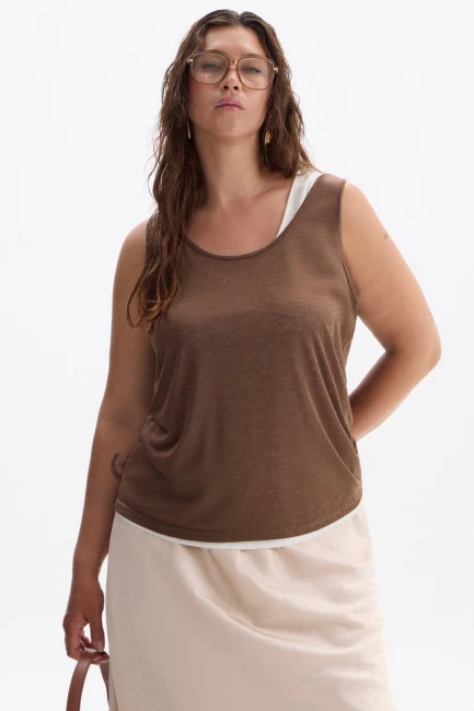 Топ из органического трикотажа – фото – Plus Size 50–64 – Моно-Стиль