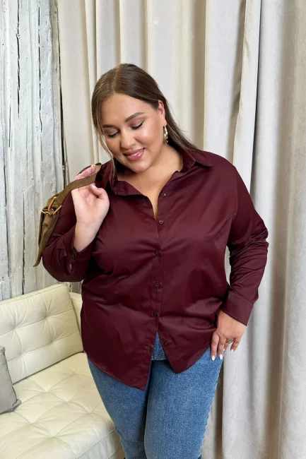 Рубашка Кос бордовый
