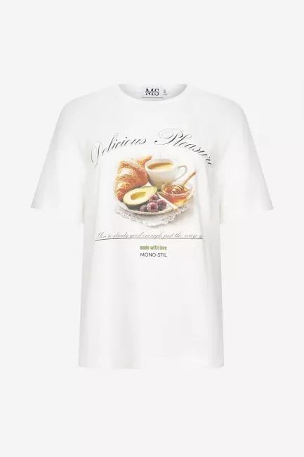 Футболка из хлопка с принтом авокадо