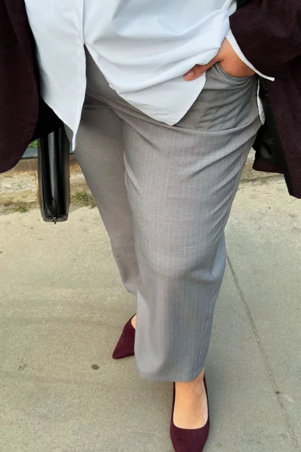 Брюки Чил серый полоска