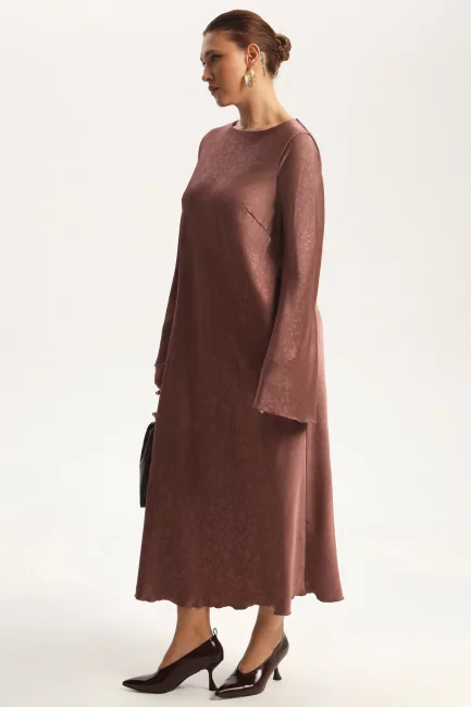 Платье из шелка с принтом и подкладкой