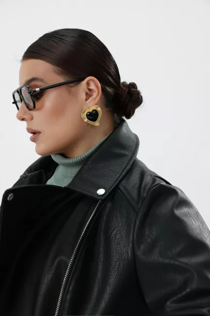 Косуха оверсайз из экокожи