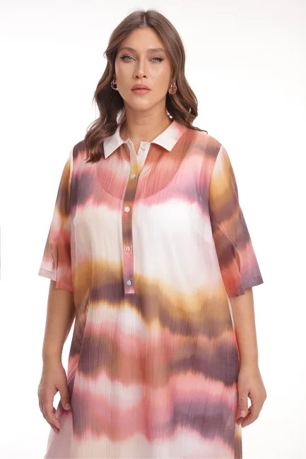 Платье трапеция с эффектом деграде