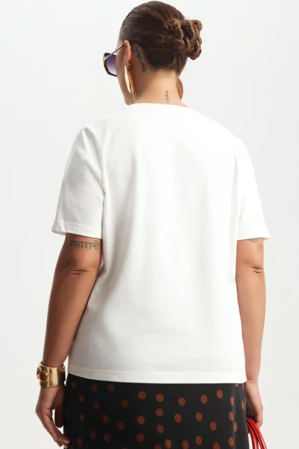 Футболка трикотаж с принтом клубника