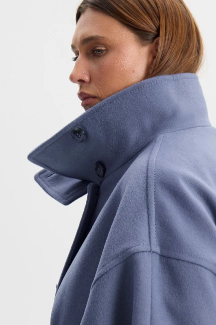 Полупальто с воротником стойка – фото – Plus Size 50–64 – Моно-Стиль