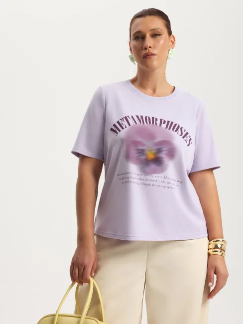 Футболка из хлопка с принтом