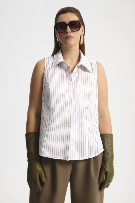 Рубашка из хлопка без рукавов