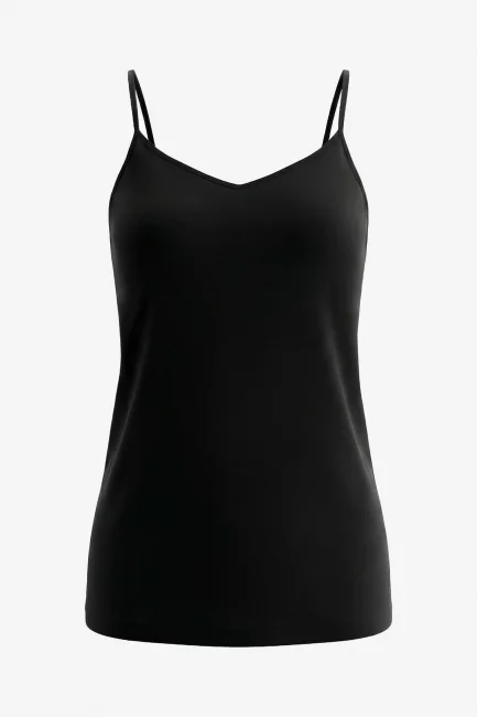 Топ трикотажный черного цвета