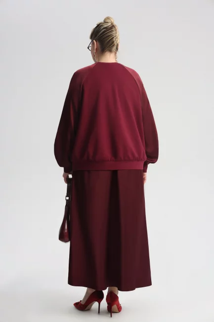 Свитшот с комбинированным рукавом реглан