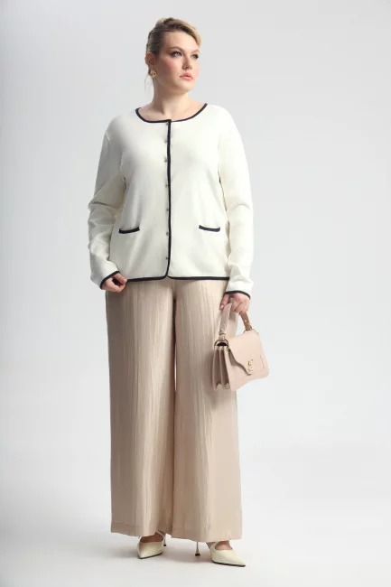 Вязаный жакет в стиле шанель