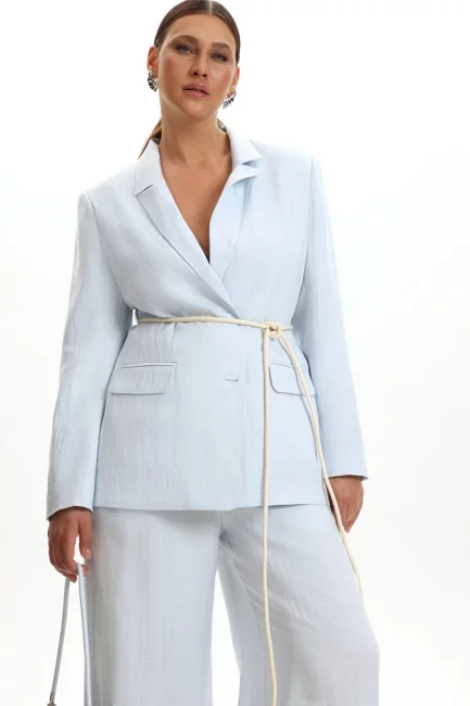 Жакет изо льна с акцентной подкладкой