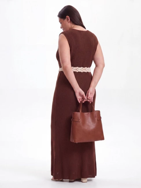 Платье майка из рельефного трикотажа – фото – Plus Size 50–64 – Моно-Стиль