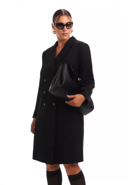 Платье пиджак двубортное из костюмной ткани