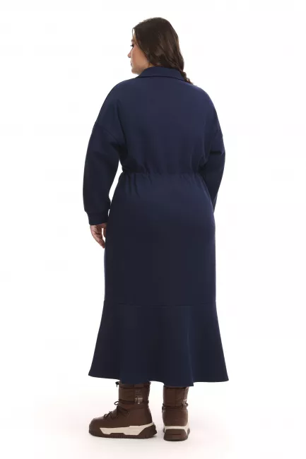 Платье худи халф зип без капюшона