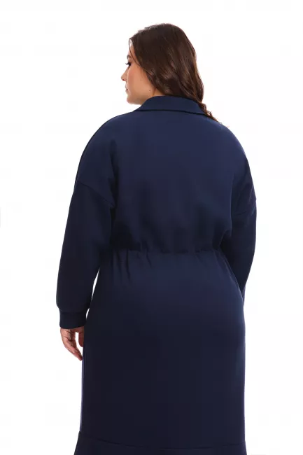 Платье худи халф зип без капюшона