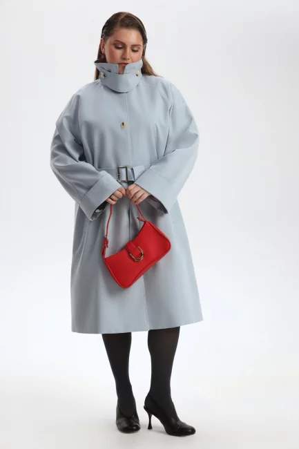 Тренч укороченной длины с добавлением хлопка