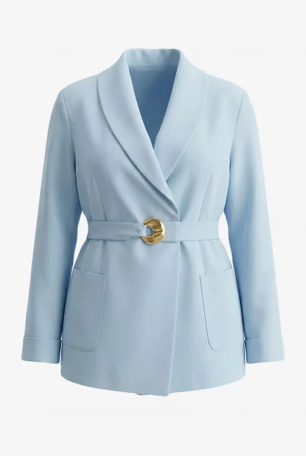 Жакет на запа́хе из костюмной ткани