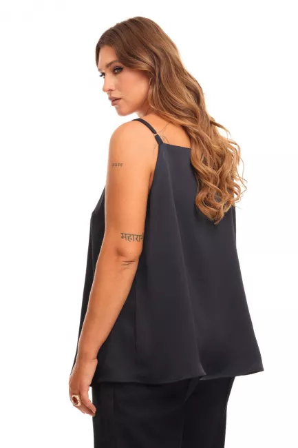 Бельевой топ на тонких лямках из поливискозы