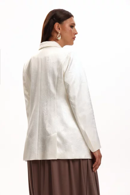 Однобортный жакет из жатой поливискозы