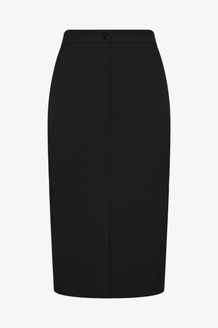 Юбка зауженная с передним разрезом