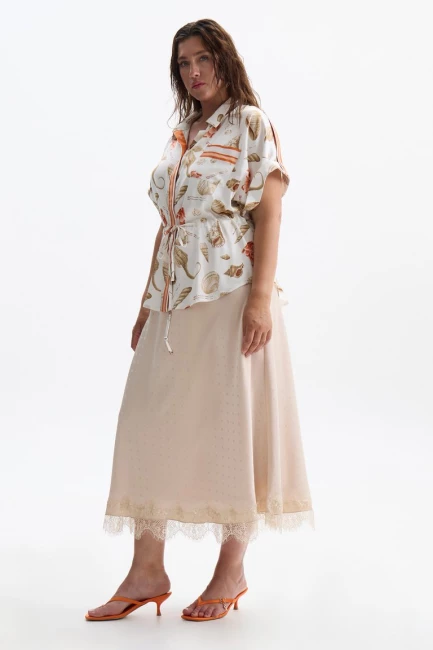 Блузка с морским принтом – фото – Plus Size 50–64 – Моно-Стиль