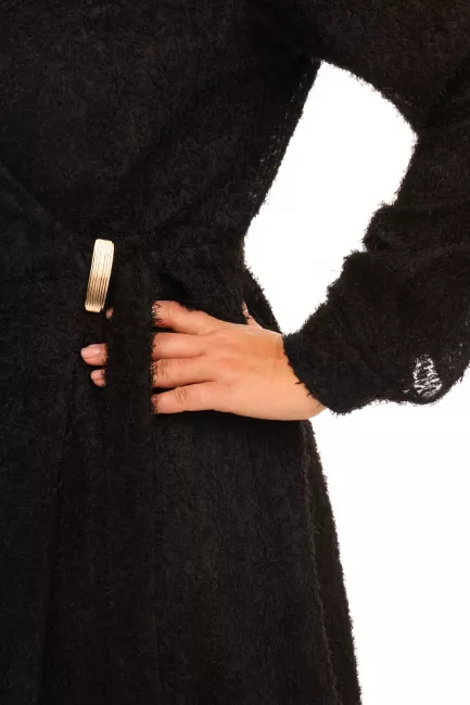 Платье на запáхе из шифона с бахромой